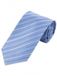 Auffallende Krawatte streifengemustert eisblau