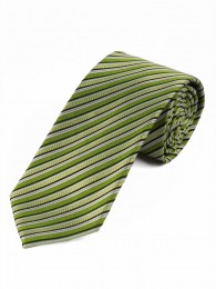 Stylische Krawatte gestreift teerschwarz weiß grün