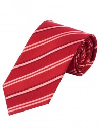 Modische schmale  Krawatte streifengemustert rot