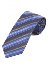 Krawatte schwungvolles Streifenmuster  taubenblau
