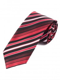 Krawatte dynamisches Streifendesign  teerschwarz rot weiß