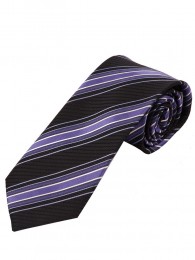 Optimale Krawatte Streifendessin dunkelgrau purpur