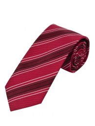 Perfekte Krawatte Streifendesign rot weiß tiefschwarz