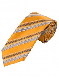 Perfekte Krawatte Streifendessin orange hellgrau