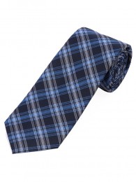 Krawatte kultiviertes Linienkaro marineblau
