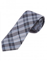 Krawatte elegantes Linienkaro navyblau taubenblau