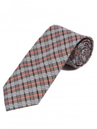 Krawatte elegantes Linienkaro teerschwarz bunt