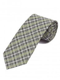 Krawatte kultiviertes Linienkaro braungrün