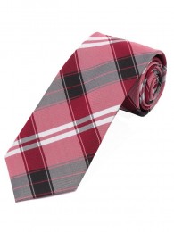 Glencheckdesign-Krawatteschwarz weiß rot