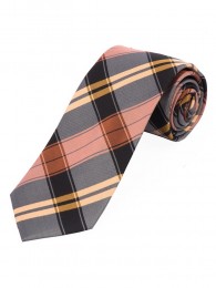 Glencheckdesign-Krawatte schwarz orange