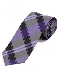 Schottenkaro-Krawatte schwarz violett