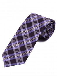 Karomuster-Krawatte violett schneeweiß