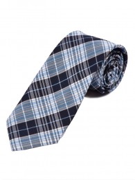 Glencheckdesign-Krawatte nachtblau hellblau