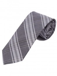 Glencheckdesign-Krawatte dunkelgrau silbergrau