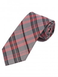 Karo-Muster-Krawatte schwarz rot