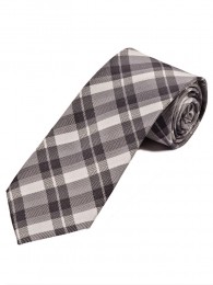 Glencheckmuster-Krawatte schwarz silber