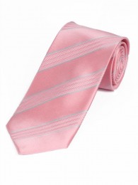 Businesskrawatte monochrom Streifen-Struktur rosa
