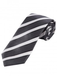 Krawatte Struktur-Dessin Streifen dunkelgrau