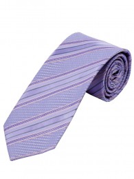 Krawatte Struktur-Dessin Streifen blasslila rosé