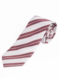 Streifen-Krawatte  XXL weiß weinrot
