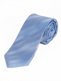 Krawatte einfarbig Streifen-Struktur himmelblau