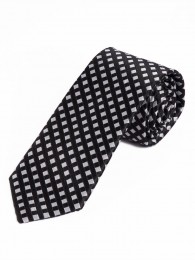 XXL-Krawatte elegante Gitter-Struktur nachtschwarz