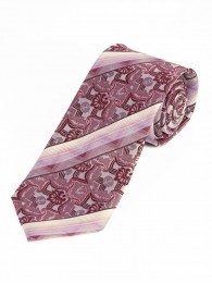 Lange Krawatte florales Pattern Linien rosé