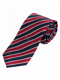 Lange Krawatte elegantes Streifen-Dessin mittelrot