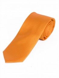 Lange Krawatte monochrom Streifen-Struktur orange