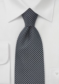 Krawatte Raster-Design tiefschwarz