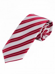 XXL Streifen-Krawatte weiß rot