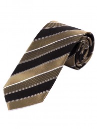 Stylische Krawatte XXL streifig sandfarben