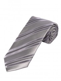 Streifen-Krawatte XXL silber schneeweiß