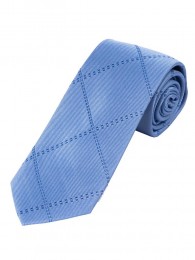 XXL Krawatte elegantes Linienkaro taubenblau dunkelblau