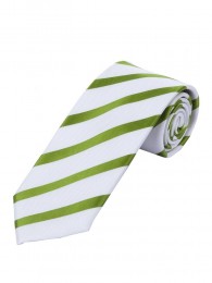 Lange Krawatte Blockstreifen waldgrün perlweiß