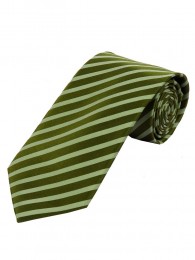 Lange Krawatte Blockstreifen oliv hellgrün