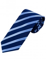 Lange Streifen-Krawatte eisblau ultramarin