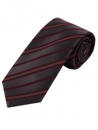 Modische  XXL Krawatte gestreift dunkelgrau