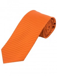 Lange Krawatte unifarben Linien-Struktur orange