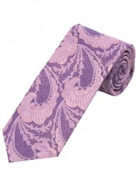 XXL-Krawatte Paisley violett rose