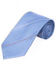 Auffallende  XXL Krawatte gestreift hellblau