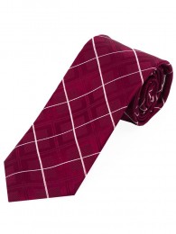 Lange Krawatte kultiviertes Linienkaro mittelrot