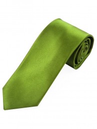 Lange Satin-Krawatte Seide unifarben hellgrün
