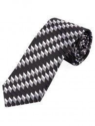 Überlänge Krawatte abstrakte Struktur dunkelgrau