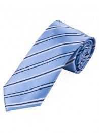 Lange Krawatte dünne Streifen eisblau weiß