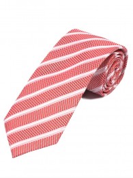 Überlange Krawatte Struktur-Muster Streifen rot
