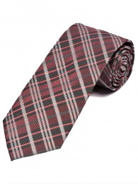XXL Krawatte kultiviertes Linienkaro teerschwarz