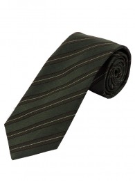 Optimale XXL-Krawatte Streifendessin dunkelgrün