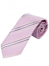 XXL-Krawatte Struktur-Pattern Streifen rose