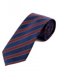 Lange Krawatte Struktur-Dekor Streifen marineblau